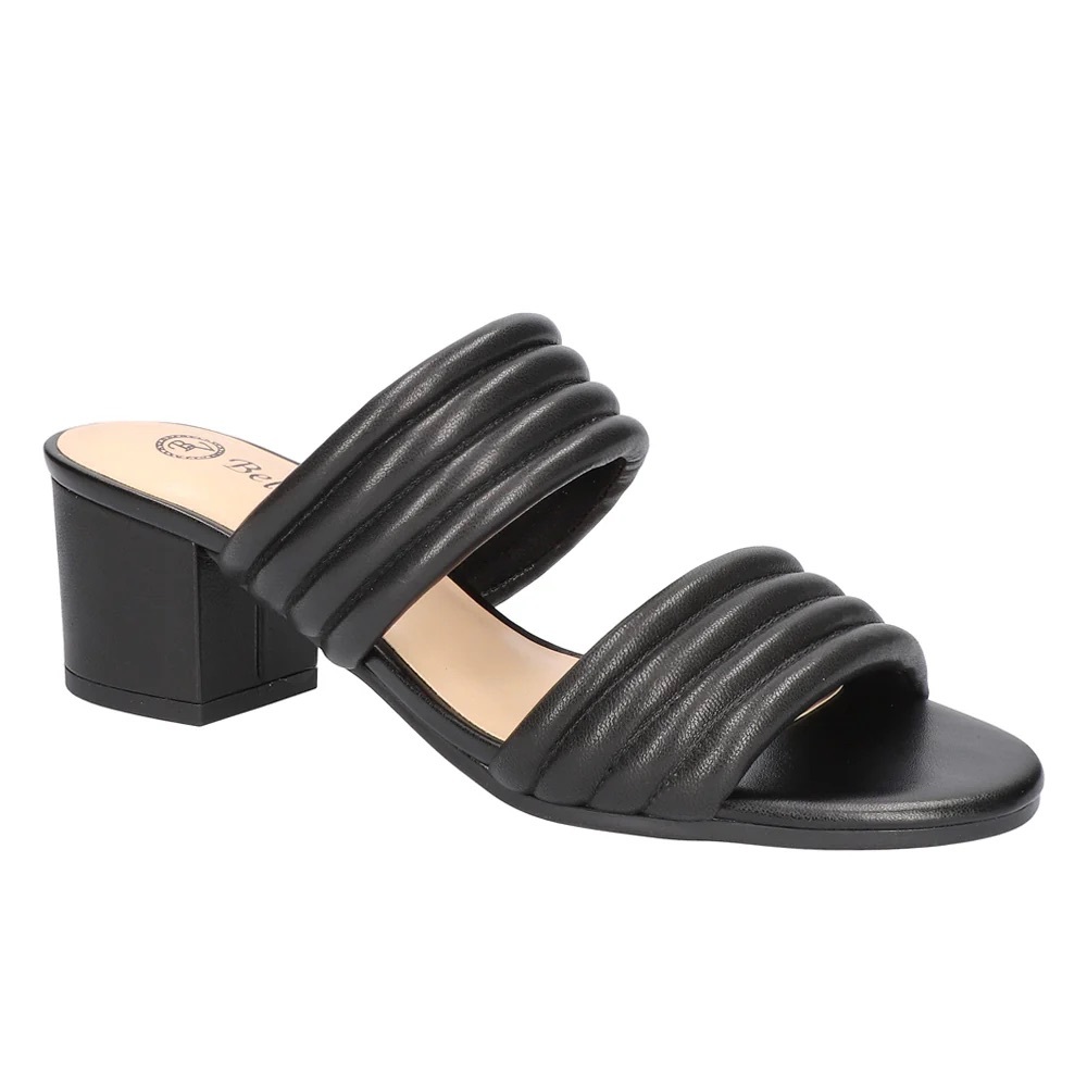 Size 10 Bella Vita Georgette puffy heeled sandals black leather NIB